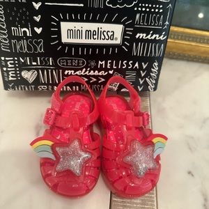Toddler Size 5 Mini Melissa Jelly Sandals Pink- NIB